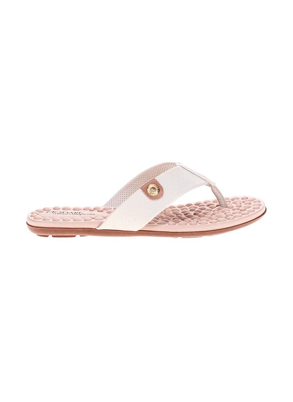 مودار Modare Ladies Flat Sandals Off White | Made In Brazil