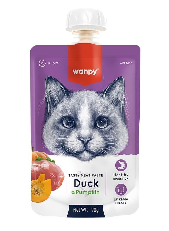 Wanpy Tasty Meat Paste Duck and Pumpkin for Cats 90g 