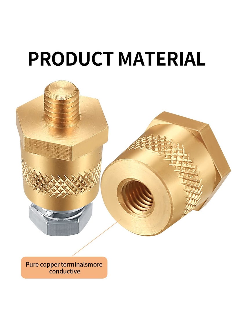 Excefore Battery Terminal Connectors Set, Side Post Battery Terminal Bolt Compatible with Other Accessories to Battery, for M8 Top Side Post Threaded Terminal Charging Post Extender Adaptor - Image 4