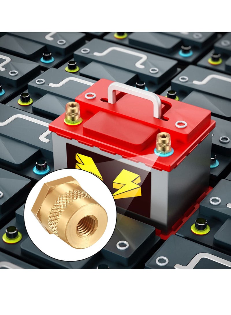 Excefore Battery Terminal Connectors Set, Side Post Battery Terminal Bolt Compatible with Other Accessories to Battery, for M8 Top Side Post Threaded Terminal Charging Post Extender Adaptor - Image 5