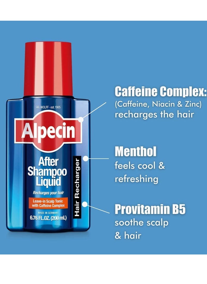 Alpecin Alpecin C1 Caffeine Shampoo 3-Pack + After Shampoo Liquid Bundle  - Image 2