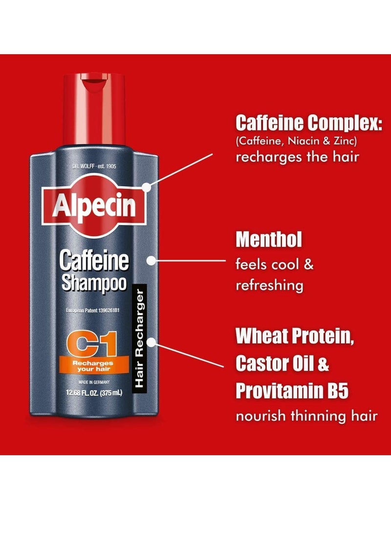 Alpecin Alpecin C1 Caffeine Shampoo 3-Pack + After Shampoo Liquid Bundle  - Image 3