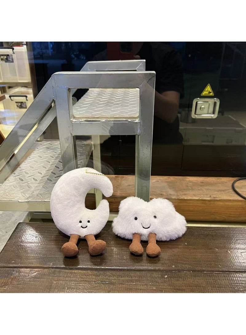 10cm Cloud Pendant Keychain Jc Cloud Moon Personality Cute Plush Doll School Bag Accessories Boy Girl Gift