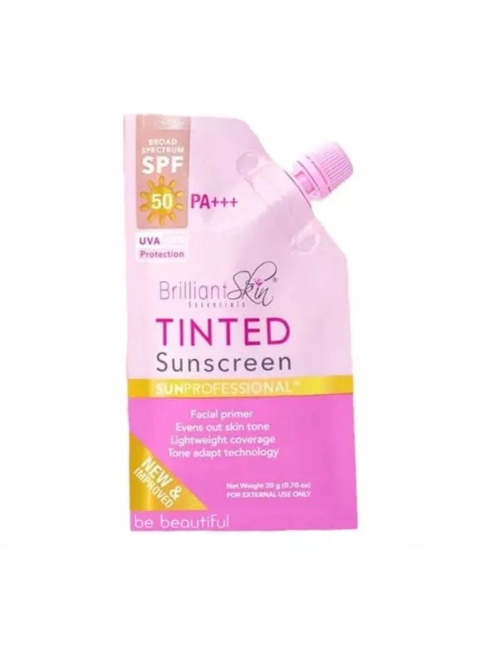Brilliant Skin - Tinted Sunscreen SPF 50 with Facial Primer and Tone Adapt Technology, UVA/UVB Protection, Natural-Looking Tint with Broad-Spectrum Coverage, Hydrates Skin, Lightweight Formula, 20g. - Image 1