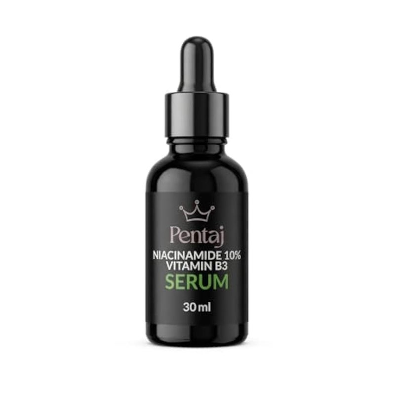 PENTAJ Niacinamide 10% + Vitamin B3 Serum,30ml |Targeted Solution for Clear & Radiant Skin | Pore Minimizer & Dark Spot Fader with Hyaluronic Acid & Zinc PCA - Image 1
