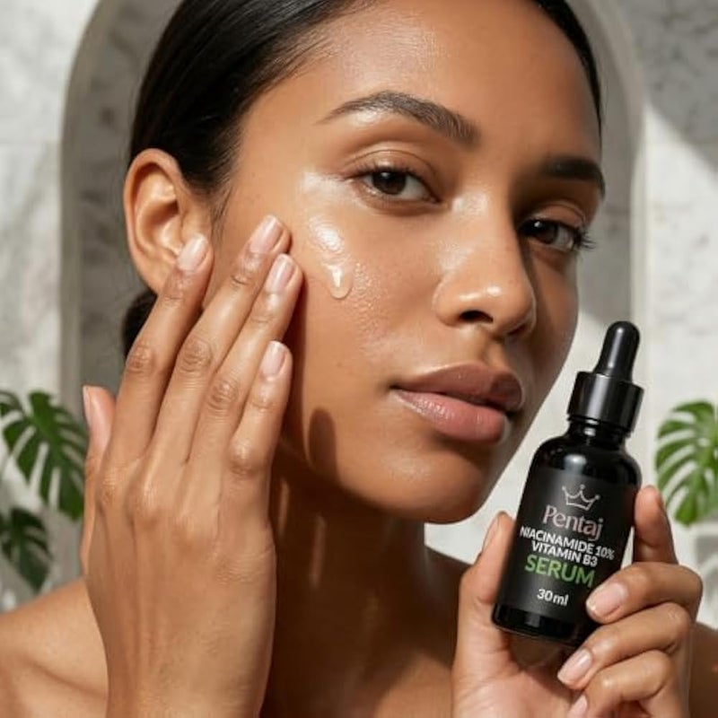 PENTAJ Niacinamide 10% + Vitamin B3 Serum,30ml |Targeted Solution for Clear & Radiant Skin | Pore Minimizer & Dark Spot Fader with Hyaluronic Acid & Zinc PCA - Image 4