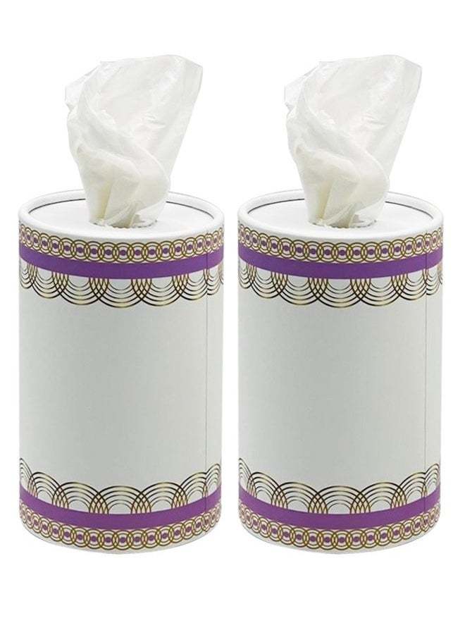 cleaning superstore Cylindrical Shape Tissue Box Pink 2 pcs  - Image 1