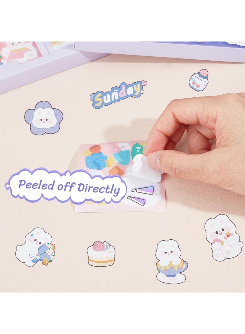 Zikra 4 Sheets Scrapbook Stickers Deco Stickers Set, DIY Self Adhesive Animal Deco Stickers for Journal Crafts Embelishment Decoration Diary Stickers (100 Pcs) - Image 4