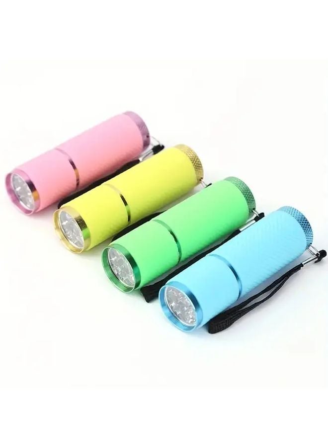 Ultra Bright 9 LED Flashlight 4 Color Options Compact Portable For Camping - Image 1