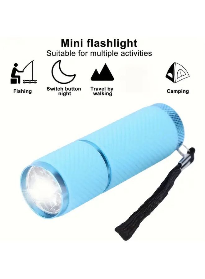 Ultra Bright 9 LED Flashlight 4 Color Options Compact Portable For Camping - Image 3