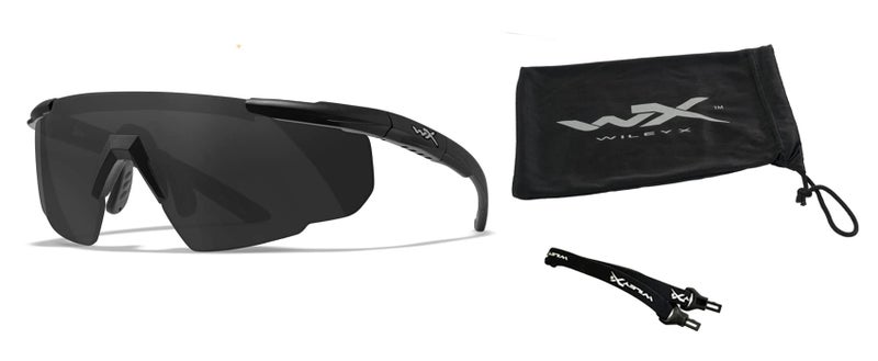 Wiley X Saber Advanced Shooting Glasses, Safety Sunglasses for Men and Women, UV and Eye Protection for Hunting, Fishing, Biking, and Extreme Sports, Matte Black Frames, Tinted Lenses - Image 1