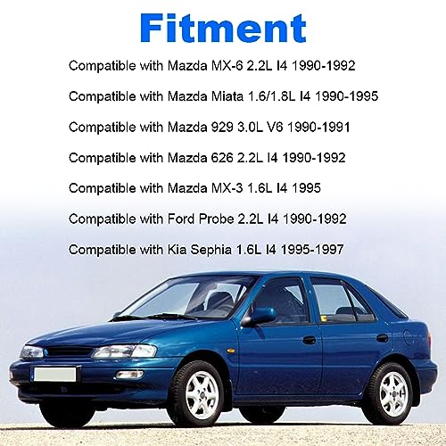 JDMON Fuel Injectors Compatible with Mazda Miata MX6 MX3 929 626 Ford Probe Kia Sephia 16L 18L 22L 30L Replacement for 1955001970 4pcs - Image 3