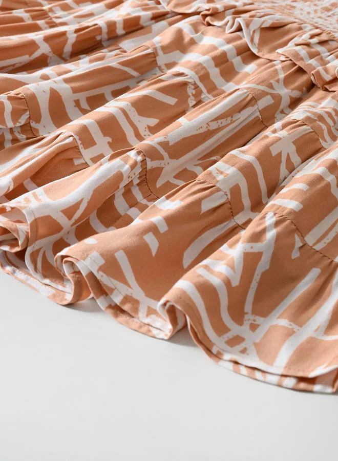 BELLA MODA Tiered Print Dress