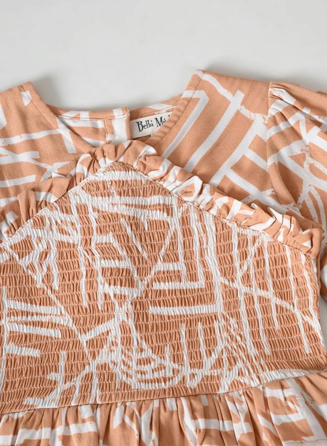 BELLA MODA Tiered Print Dress