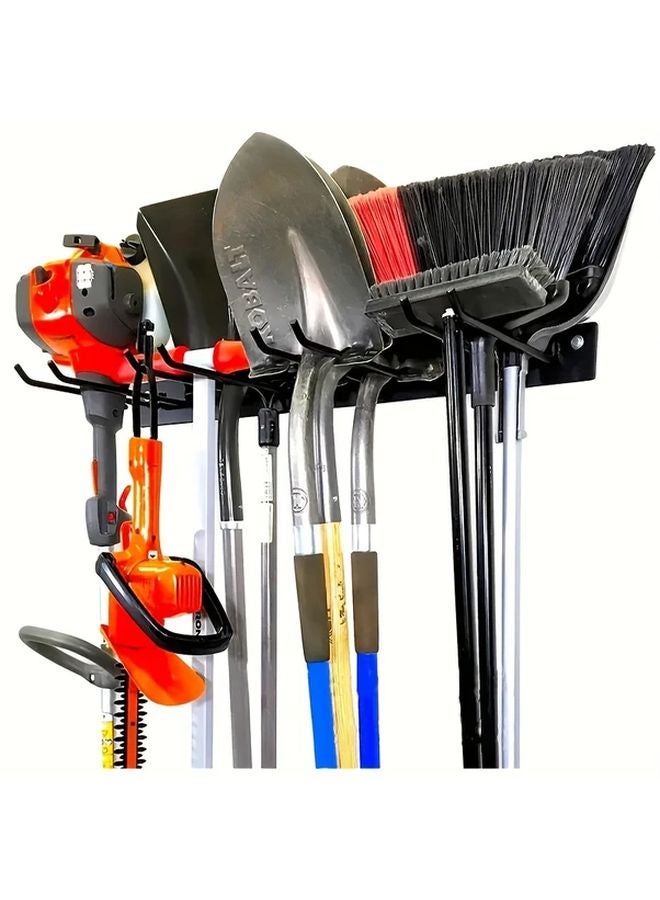 Black Heavy Duty Wall Mounted Tool Organizer Storage Shelf For Garage Workshop - Image 4