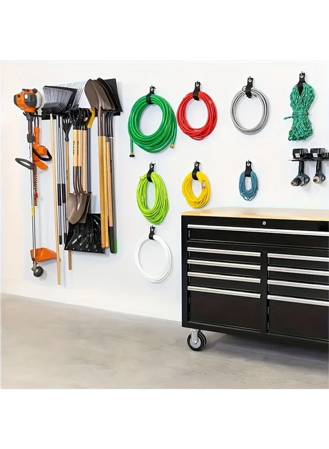 Black Heavy Duty Wall Mounted Tool Organizer Storage Shelf For Garage Workshop - Image 5