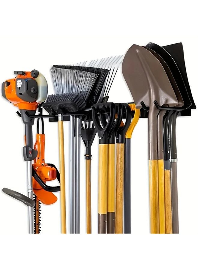 Black Heavy Duty Wall Mounted Tool Organizer Storage Shelf For Garage Workshop - Image 2