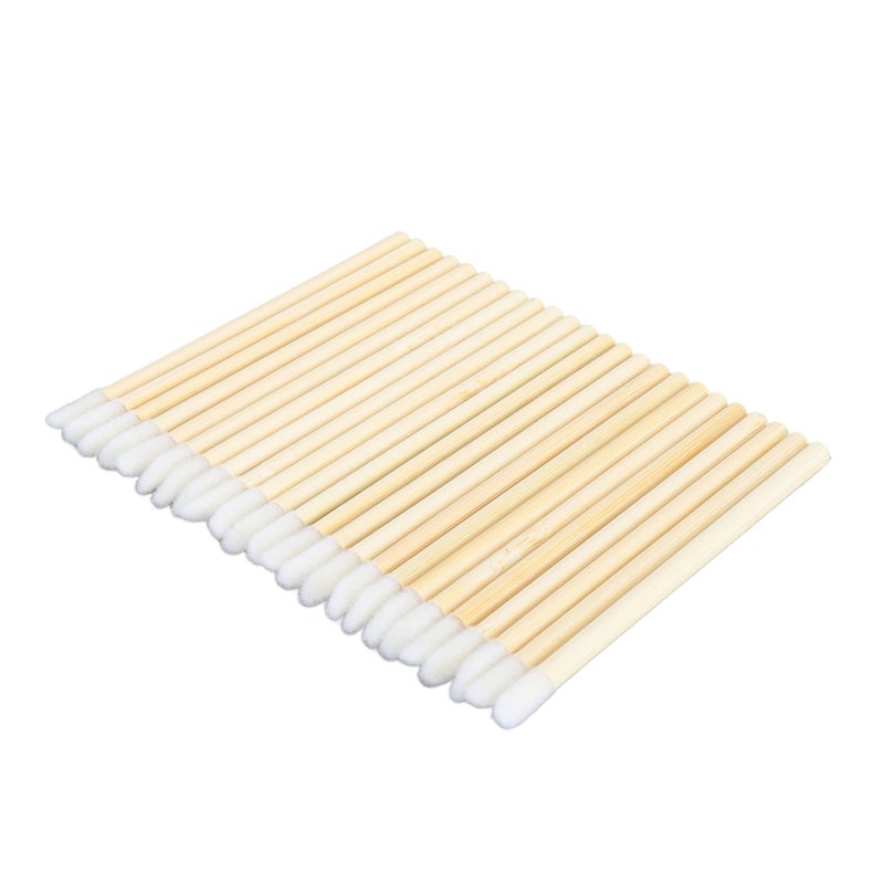 100pcs Disposable Bamboo Handle Lip Brush Portable Makeup Tool Lip Gloss Wand for Kitchen Appliance - Image 4