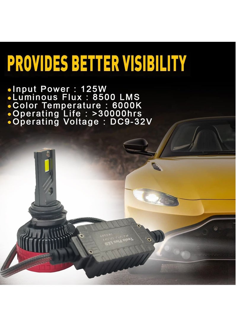 Roca - Car Headlight LED Bulb D1/3 125W 8500LM 6000K DC9-32V Tesla Plus Super Light 120000 More Light More Life ROCA - Image 1