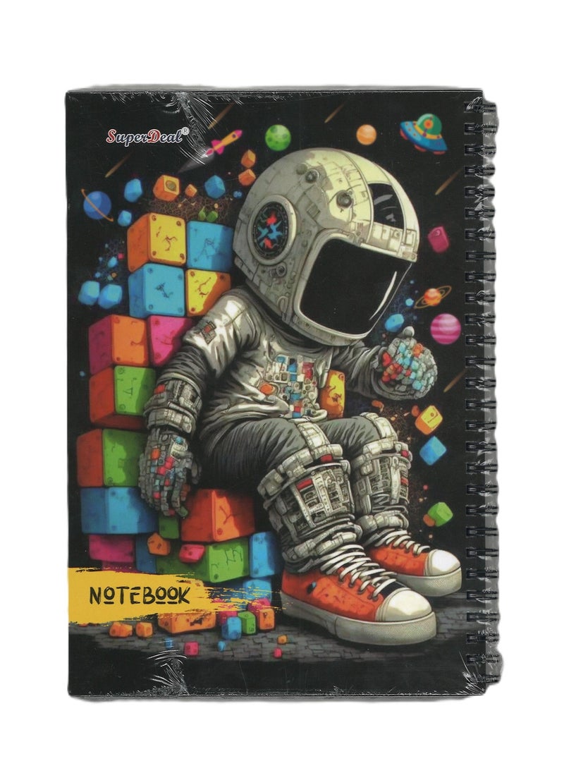 SUPER DEAL B5 Size Hard Cover Single Line Notebook With 100 Sheets  - Image 1
