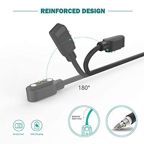 Mailink [3-Pack] Smartwatch Charger, 2-Pin Magnetic Charging Cable for IDW13/15/16/17/19/21/23/25/26/28, ID208, GTX20, Compatible with VeryFit/VeryFitPro App Models Smart Watch, Black - Image 5
