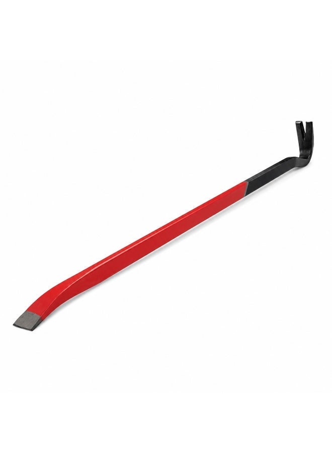 MTX 18 Inch Pry Bar Wrecking Bar with Nail Puller, Flat Pry End & Forked Claw, 450mm Hand Tool for Nail Removal, Prying, Lifting, Demolition, Woodwork & DIY Repair - Image 1