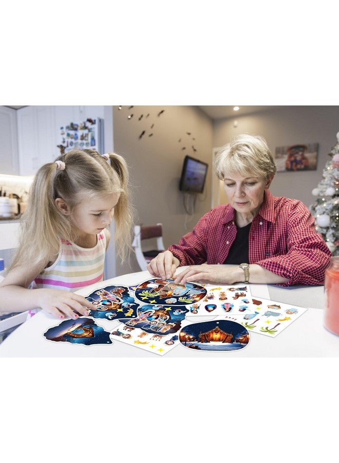 FaCraft Make A Nativity Scene Stickers - 24Pcs Nativity Crafts For Kids Christmas Crafts Ornament Kits Diy Nativity Set For Sunday School Classroom Religious Christian Xmas Party Favor Craft Gifts - Image 4
