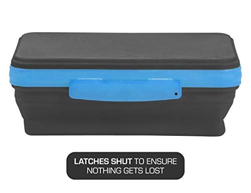 It's Academic Flexi Storage Box with Lid, Collapsible Pencil Case Design for Craft and School Supplies, Blue/Black - Image 5