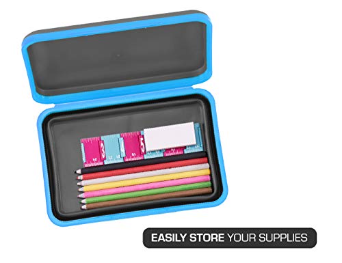 It's Academic Flexi Storage Box with Lid, Collapsible Pencil Case Design for Craft and School Supplies, Blue/Black - Image 4