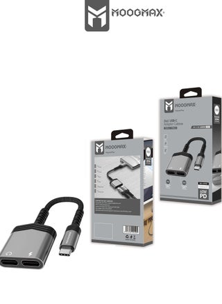 Headphone output and dual charger with Type-C port. Made of fabric that is difficult to cut and easy to carry.It transmits sound and charges quickly and with high quality.It supports fast charging 60W - view 3