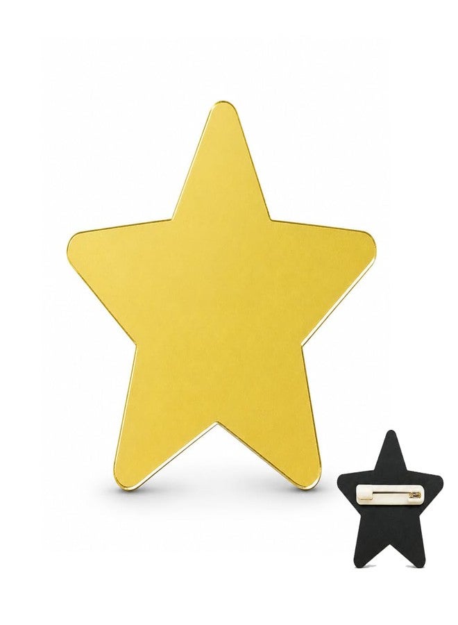 DEEP PRINT MART Shinning Star Badge with Pin to hang on fabrics Label Name plate for kids,adults,school,office and corporate (Set of 30 Star) - Image 1
