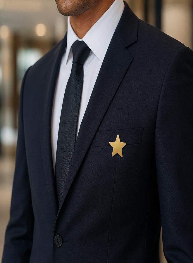 DEEP PRINT MART Shinning Star Badge with Pin to hang on fabrics Label Name plate for kids,adults,school,office and corporate (Set of 30 Star) - Image 4