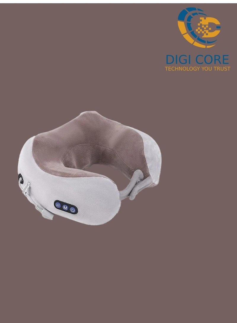 DIGI CORE U-Shaped Massage Pillow Neck Massager For Home Office And Car Use Shoulder Pain Travel Neck Pillow Massager With Vibration Heat Shiatsu Massager - Image 2