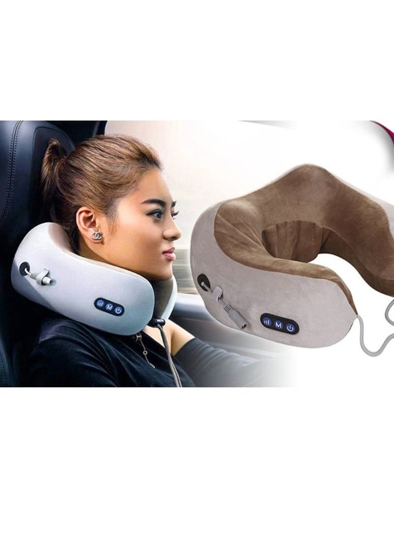 DIGI CORE U-Shaped Massage Pillow Neck Massager For Home Office And Car Use Shoulder Pain Travel Neck Pillow Massager With Vibration Heat Shiatsu Massager - Image 3