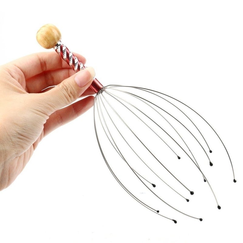 2 Pcs Stainless Steel Head Neck Scalp Massager Relaxation Tool Octopus Design - Image 4