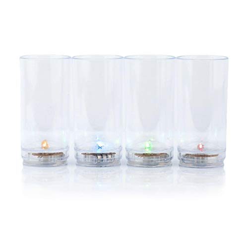 JUST FUNKY LED Glasses | Acrylic Shot Glass Set | 2 Ounces | Christmas Party Glass - Image 1
