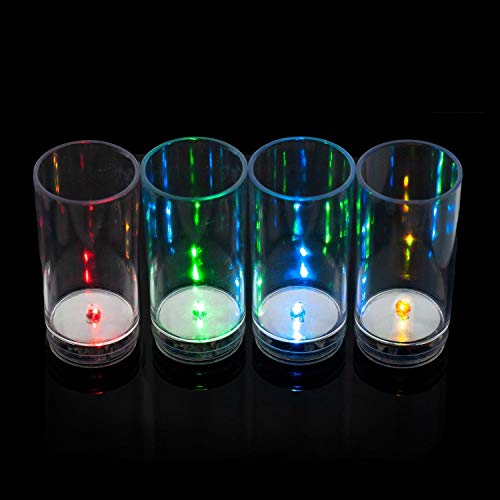 JUST FUNKY LED Glasses | Acrylic Shot Glass Set | 2 Ounces | Christmas Party Glass - Image 3