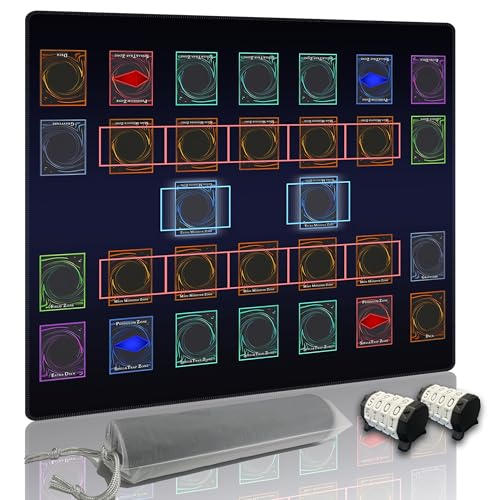 Extalas Stitched for Yugioh Playmat 2Player Master Rule Duel Field Zones Large Card Game Mat Original Art Designs Accessories Basic4 - Image 1