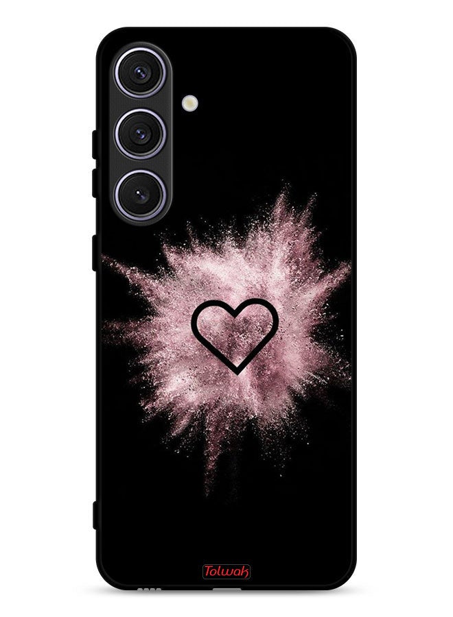 Tolwak Samsung Galaxy S24 Plus 5G Protective Case Cover Heart On Glitters - Image 1