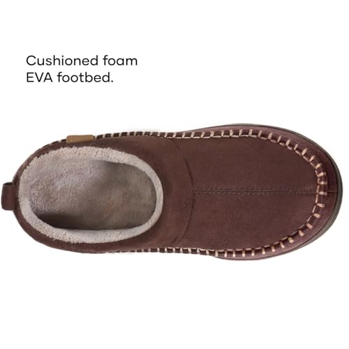 Zigzagger Men's Moccasin Slippers Memory Foam House Shoes, Ankle Toasty Indoor and Outdoor Warm Loafer Slippers(Pumpkin,Size 11) - Image 5