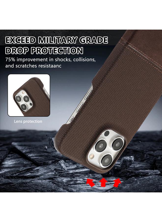 S-TOP Case For iPhone 15 Pro Max Stitching Cloth PU Shockproof Phone Case - Image 4