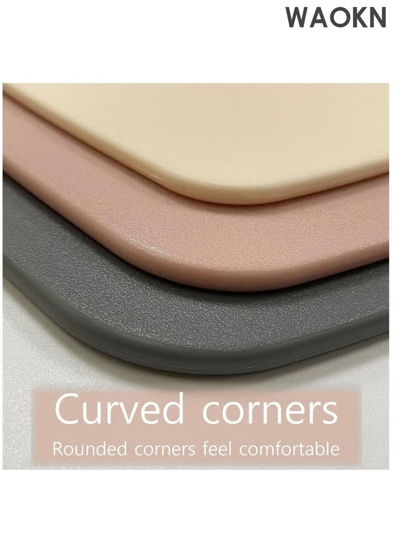 دبليو أيه أو كي أن لوح تقطيع المطبخ، 3 قطع من ألواح التقطيع البلاستيكية غير القابلة للانزلاق وآمنة للاستخدام في غسالة الأطباق، لوح تقطيع محمول على الوجهين، مجموعة ألواح تقطيع آمنة للطعام للفواكه واللحوم والخضروات، لوح تقطيع للمطبخ لأنواع مختلفة من الطعام (وردي). - Image 3