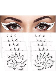 SYOSI Cat Eyeliner Eyeshadow Stencil Sticker, Stamp Pad Stencil Sticker Set for Eyeshadow and Eyeliner for Makeup Beginners Essentials (12 Styles)  - Image 1