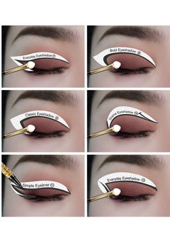 SYOSI Cat Eyeliner Eyeshadow Stencil Sticker, Stamp Pad Stencil Sticker Set for Eyeshadow and Eyeliner for Makeup Beginners Essentials (12 Styles)  - Image 2