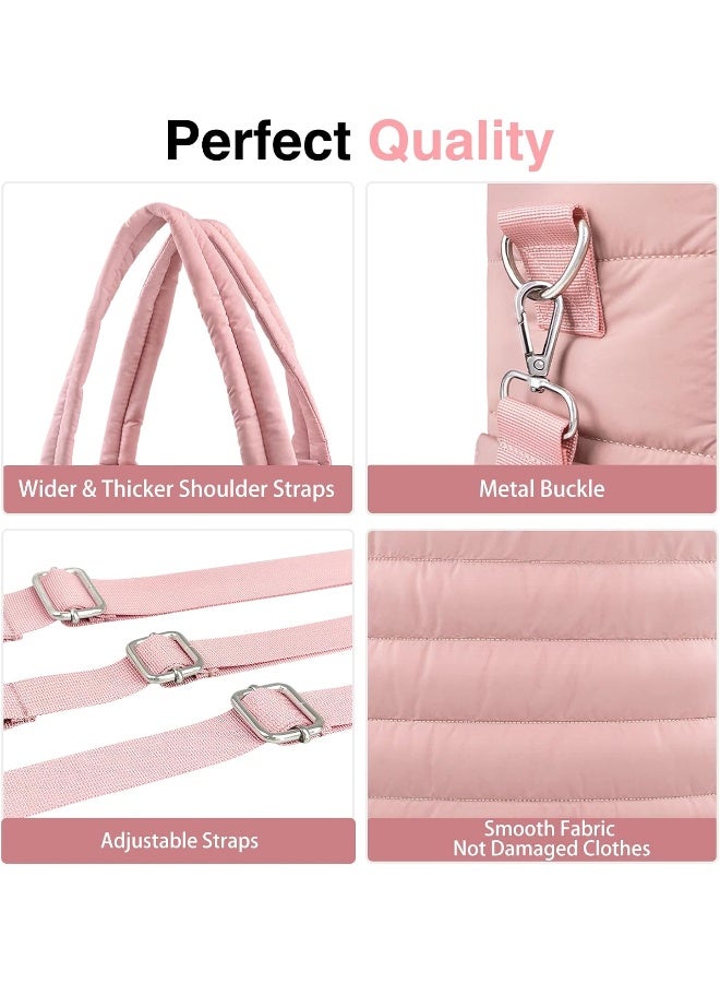 KUBYA Diaper Bag Tote, Baby Diaper Tote Bags Crossbody Hospital Bag Travel Large Mommy Bag, with Silicone Pacifier Case - Image 4