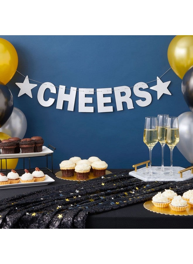 برايت كرياشنتس مجموعة لافتة مصنوعة يدويًا من 130 قطعة من الفضة اللامعة مع أحرف وأرقام ورموز وخيوط لأعياد الميلاد وحفلات الزفاف ولوازم الحفلات (أحرف مقاس 5 بوصات) - أحرف قابلة للربط - Image 3