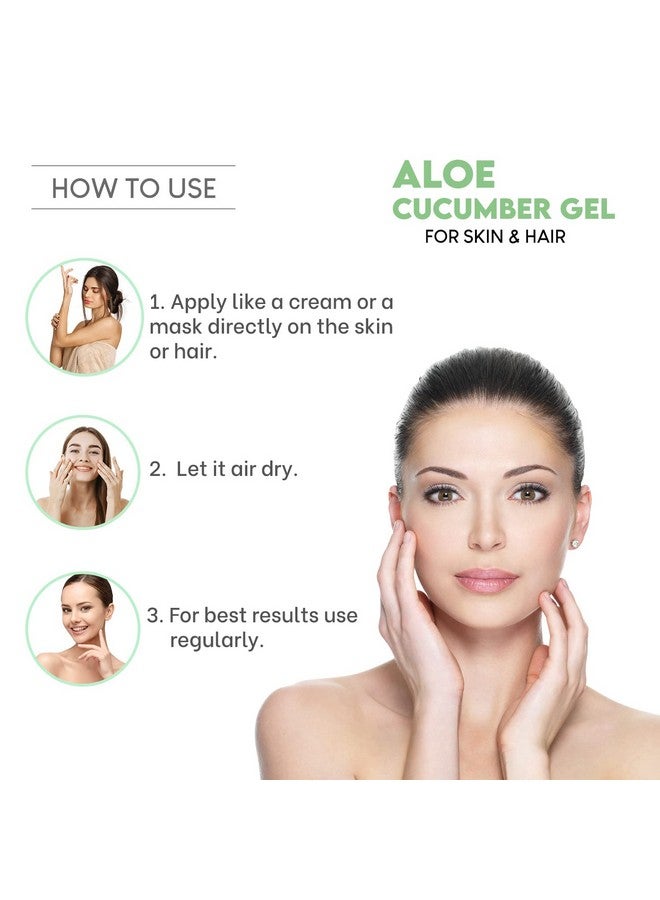 KAZIMA Aloe Cucumber Gel With Pure Aloe Vera & Cucumber For Face, Skin & Hair - Exfoliate Skin, Reduces Acne Scars, Wrinkles, Sunburn, Dark Circles & Moisturizes Skin (1Kg)  - Image 5