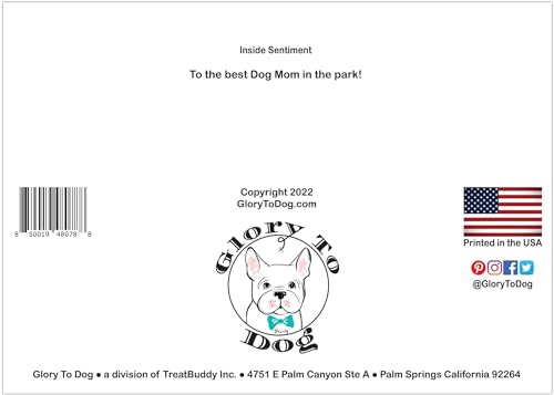 Glory To Dog Best Mom in the Dog Park Mother's Day Greeting Card - Image 3