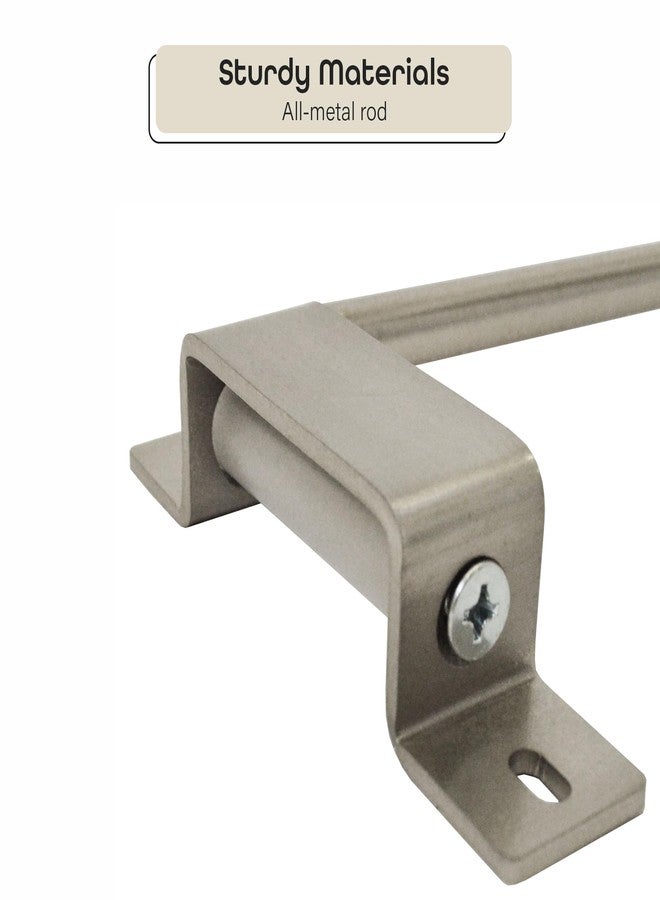 Achim Innovative Brent Swing Arm Window Curtain Rod, Nickel - 1/2" Rod Diameter Fits Windows Size 20" - 36" - Stainless Steel Heavy Duty Drapery Rods for Bedroom, Living Room, Kitchen & Bathroom - Image 5