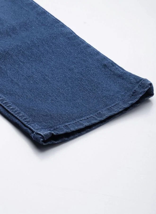 شركة المرآب الهندية Men Slim Fit Solid Mid-Rise Stretchable Jeans